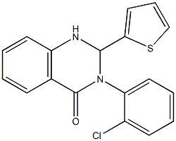 3-(2-chlorophenyl)-2-thiophen-2-yl-1,2-dihydroquinazolin-4-one Struktur