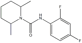 N-(2,4-difluorophenyl)-2,6-dimethylpiperidine-1-carboxamide Struktur