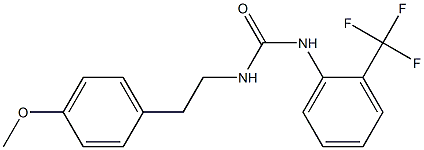 1-[2-(4-methoxyphenyl)ethyl]-3-[2-(trifluoromethyl)phenyl]urea Struktur