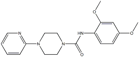 N-(2,4-dimethoxyphenyl)-4-pyridin-2-ylpiperazine-1-carboxamide Struktur