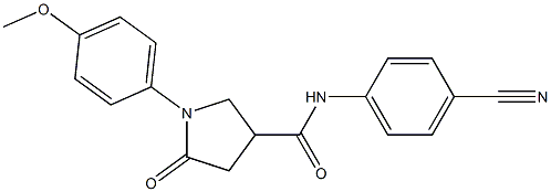 N-(4-cyanophenyl)-1-(4-methoxyphenyl)-5-oxopyrrolidine-3-carboxamide Struktur