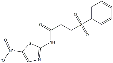 3-(benzenesulfonyl)-N-(5-nitro-1,3-thiazol-2-yl)propanamide Struktur