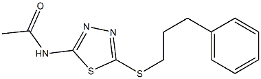 N-[5-(3-phenylpropylsulfanyl)-1,3,4-thiadiazol-2-yl]acetamide Struktur