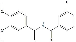 N-[1-(3,4-dimethoxyphenyl)ethyl]-3-fluorobenzamide Struktur