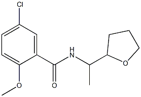 5-chloro-2-methoxy-N-[1-(oxolan-2-yl)ethyl]benzamide Struktur