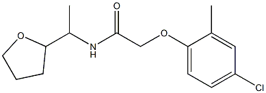 2-(4-chloro-2-methylphenoxy)-N-[1-(oxolan-2-yl)ethyl]acetamide Struktur