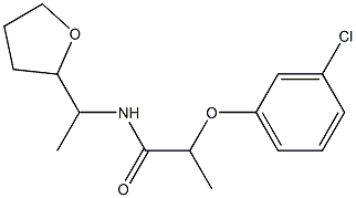 2-(3-chlorophenoxy)-N-[1-(oxolan-2-yl)ethyl]propanamide Struktur