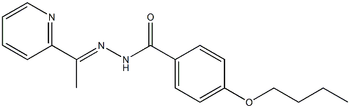 4-butoxy-N-[(E)-1-pyridin-2-ylethylideneamino]benzamide Struktur