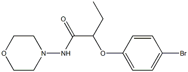 2-(4-bromophenoxy)-N-morpholin-4-ylbutanamide Struktur