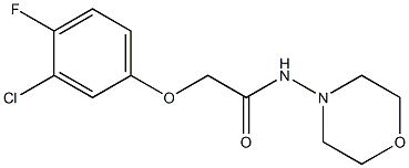 2-(3-chloro-4-fluorophenoxy)-N-morpholin-4-ylacetamide Struktur