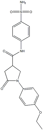 1-(4-ethoxyphenyl)-5-oxo-N-(4-sulfamoylphenyl)pyrrolidine-3-carboxamide Struktur