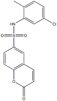 N-(5-chloro-2-methylphenyl)-2-oxochromene-6-sulfonamide Struktur