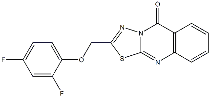 2-[(2,4-difluorophenoxy)methyl]-[1,3,4]thiadiazolo[2,3-b]quinazolin-5-one Struktur