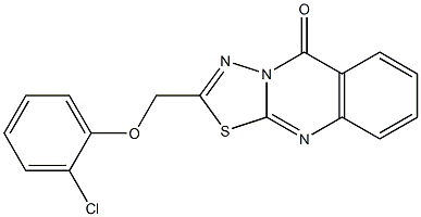 2-[(2-chlorophenoxy)methyl]-[1,3,4]thiadiazolo[2,3-b]quinazolin-5-one Struktur