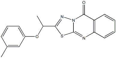 2-[1-(3-methylphenoxy)ethyl]-[1,3,4]thiadiazolo[2,3-b]quinazolin-5-one Struktur