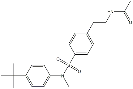 N-[2-[4-[(4-tert-butylphenyl)methylsulfamoyl]phenyl]ethyl]acetamide Struktur