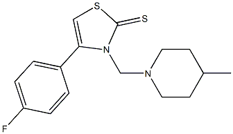 4-(4-fluorophenyl)-3-[(4-methylpiperidin-1-yl)methyl]-1,3-thiazole-2-thione Struktur