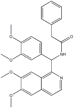 N-[(6,7-dimethoxyisoquinolin-1-yl)-(3,4-dimethoxyphenyl)methyl]-2-phenylacetamide Struktur