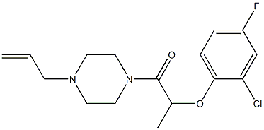 2-(2-chloro-4-fluorophenoxy)-1-(4-prop-2-enylpiperazin-1-yl)propan-1-one Struktur