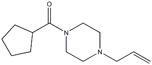 cyclopentyl-(4-prop-2-enylpiperazin-1-yl)methanone Struktur