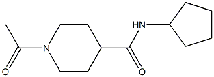 1-acetyl-N-cyclopentylpiperidine-4-carboxamide Struktur