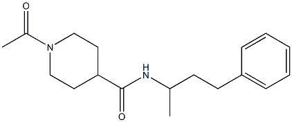 1-acetyl-N-(4-phenylbutan-2-yl)piperidine-4-carboxamide Struktur