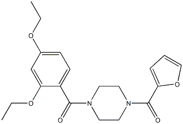 (2,4-diethoxyphenyl)-[4-(furan-2-carbonyl)piperazin-1-yl]methanone Struktur