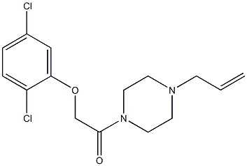 2-(2,5-dichlorophenoxy)-1-(4-prop-2-enylpiperazin-1-yl)ethanone Struktur