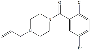 (5-bromo-2-chlorophenyl)-(4-prop-2-enylpiperazin-1-yl)methanone Struktur