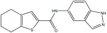 N-(1H-indazol-5-yl)-4,5,6,7-tetrahydro-1-benzothiophene-2-carboxamide Struktur