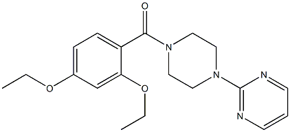 (2,4-diethoxyphenyl)-(4-pyrimidin-2-ylpiperazin-1-yl)methanone Struktur