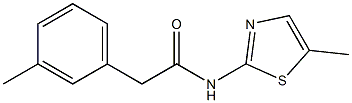 2-(3-methylphenyl)-N-(5-methyl-1,3-thiazol-2-yl)acetamide Struktur