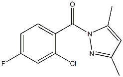 (2-chloro-4-fluorophenyl)-(3,5-dimethylpyrazol-1-yl)methanone Struktur