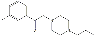 2-(3-methylphenyl)-1-(4-propylpiperazin-1-yl)ethanone Struktur