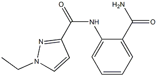 N-(2-carbamoylphenyl)-1-ethylpyrazole-3-carboxamide Struktur