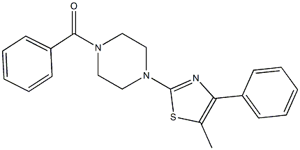 [4-(5-methyl-4-phenyl-1,3-thiazol-2-yl)piperazin-1-yl]-phenylmethanone Struktur