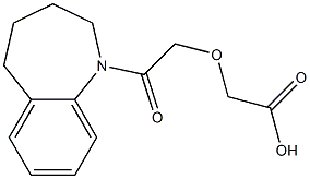 2-[2-oxo-2-(2,3,4,5-tetrahydro-1-benzazepin-1-yl)ethoxy]acetic acid Struktur