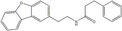 N-(2-dibenzofuran-2-ylethyl)-3-phenylpropanamide Struktur