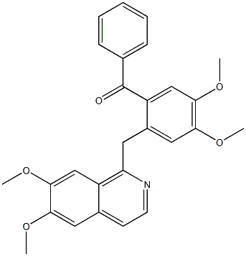 [2-[(6,7-dimethoxyisoquinolin-1-yl)methyl]-4,5-dimethoxyphenyl]-phenylmethanone Struktur