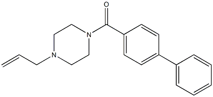 (4-phenylphenyl)-(4-prop-2-enylpiperazin-1-yl)methanone Struktur