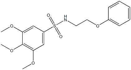 3,4,5-trimethoxy-N-(2-phenoxyethyl)benzenesulfonamide Struktur