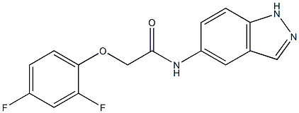 2-(2,4-difluorophenoxy)-N-(1H-indazol-5-yl)acetamide Struktur