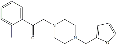 1-[4-(furan-2-ylmethyl)piperazin-1-yl]-2-(2-methylphenyl)ethanone Struktur