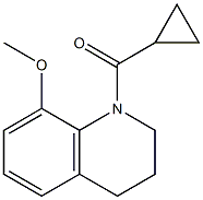 cyclopropyl-(8-methoxy-3,4-dihydro-2H-quinolin-1-yl)methanone Struktur