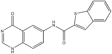 N-(4-oxo-1H-quinazolin-6-yl)-1-benzothiophene-2-carboxamide Struktur