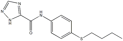 N-(4-butylsulfanylphenyl)-1H-1,2,4-triazole-5-carboxamide Struktur