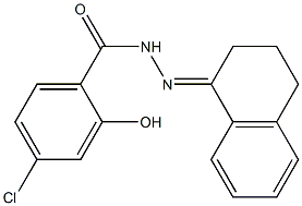 4-chloro-N-[(E)-3,4-dihydro-2H-naphthalen-1-ylideneamino]-2-hydroxybenzamide Struktur