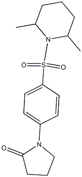 1-[4-(2,6-dimethylpiperidin-1-yl)sulfonylphenyl]pyrrolidin-2-one Struktur