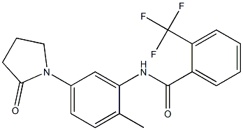 N-[2-methyl-5-(2-oxopyrrolidin-1-yl)phenyl]-2-(trifluoromethyl)benzamide Struktur