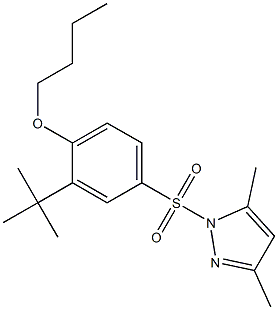 1-(4-butoxy-3-tert-butylphenyl)sulfonyl-3,5-dimethylpyrazole Struktur